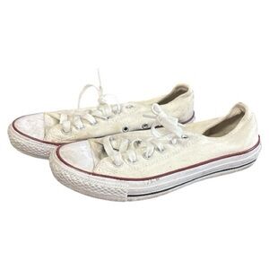 Converse Cream Canvas Sneakers